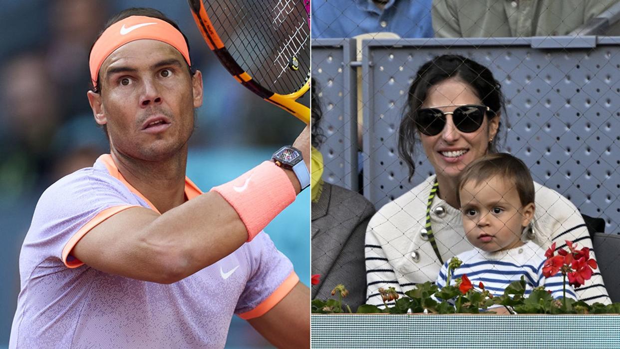 Rafael Nadal and wife with son