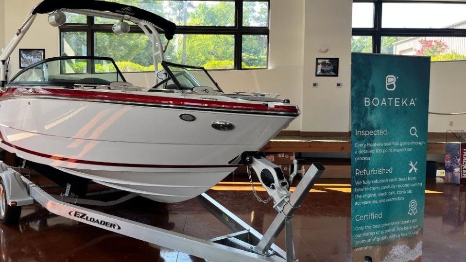 Brunswick affiliates like Sinclair Marina in Georgia have Boateka offerings in their showrooms. The company calls it a “store within a store.” - Credit: Courtesy Boateka