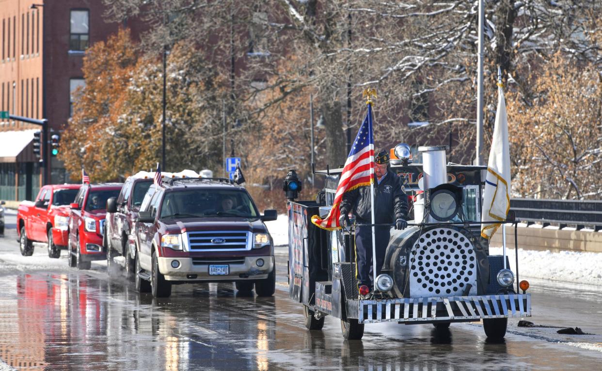 The Veterans Day parade begins Wednesday, Nov. 11, 2020, in St. Cloud. 