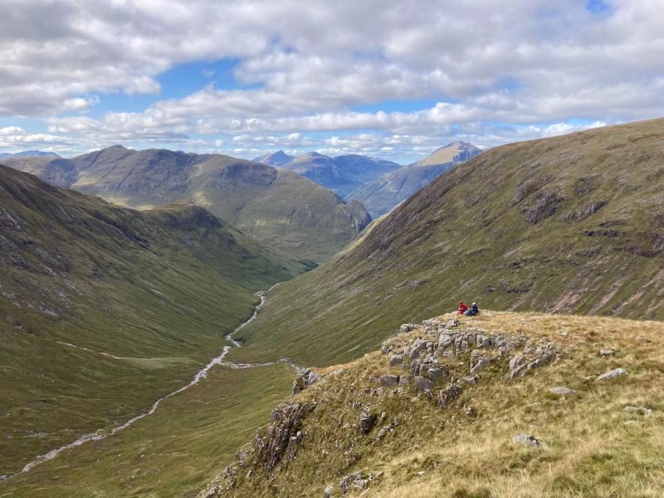 Rescuers scour the Highland hills during the search for Mr Kelly (Glencoe Mountain Rescue Team)