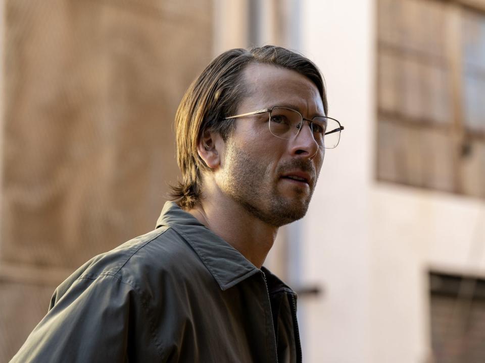 Glen Powell as Gary Johnson in "Hit Man."