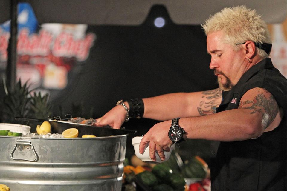 Celebrity chef Guy Fieri attends the Asphalt Chef Charity Bash at Texas Motor Speedway on November 6, 2010 in Fort Worth, Texas