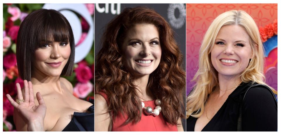 Katharine McPhee, Debra Messing and Megan Hilty, will reunite May 20 to present a stream of the one-night-only 2015 Broadway concert of the musical within the TV show “Smash.” In the series, Hilty and McPhee played feuding actresses hoping to play Marilyn Monroe.