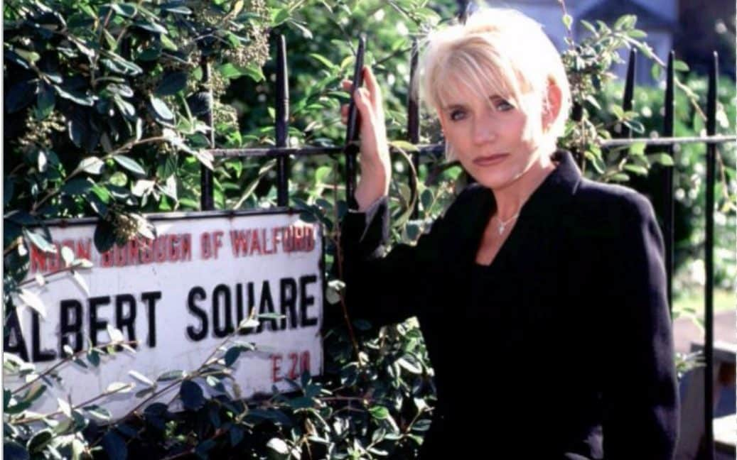 Michelle Collins as Cindy Beale in a 1997 episode of EastEnders - BBC