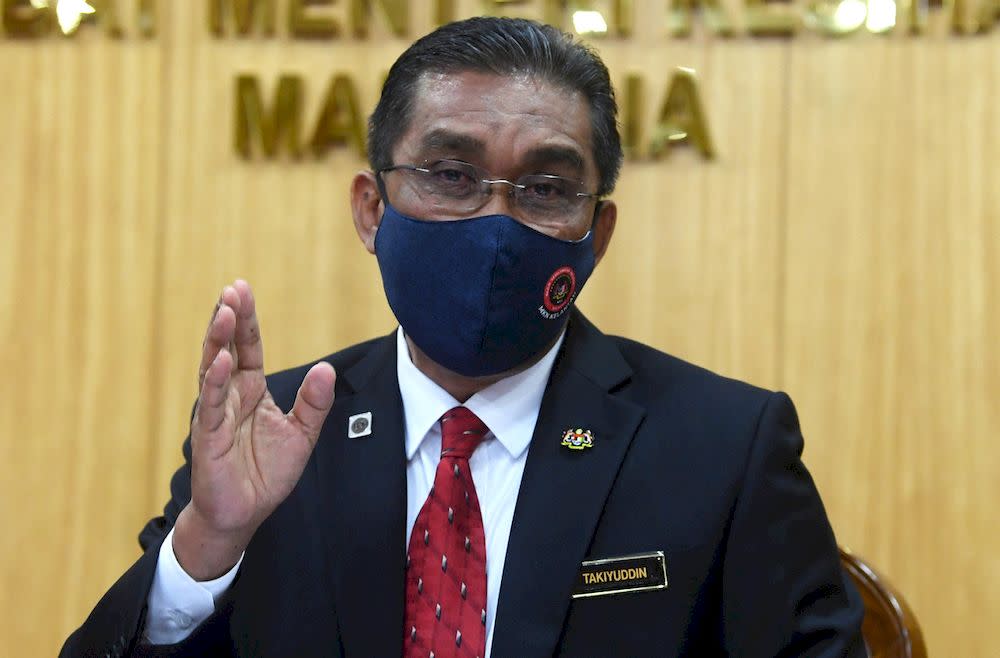 Minister in the Prime Minister’s Department Datuk Seri Takiyuddin Hassan said that the Agong did not explicitly mention a date for when Parliament should reopen again. — Bernama file pic