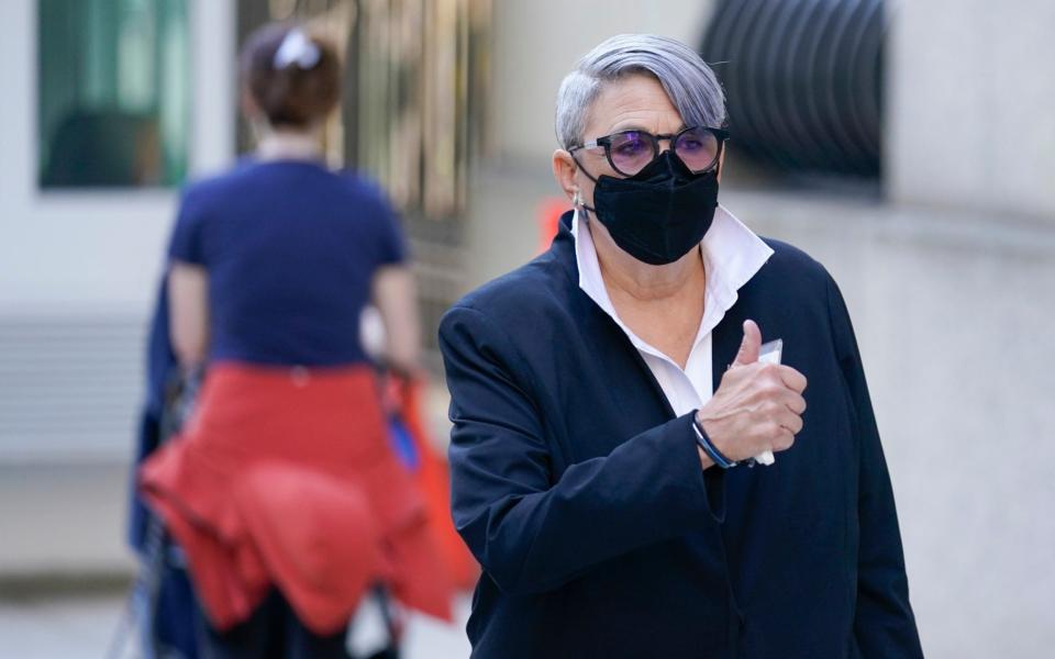 Ghislaine Maxwell's attorney Bobbi Sternheim arriving at federal court in New York - AP Photo/Seth Wenig