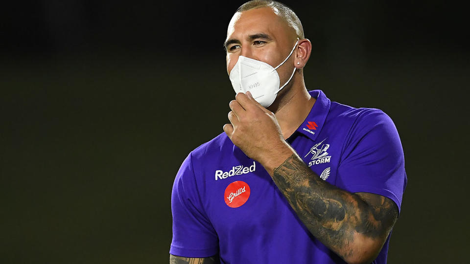 Nelson Asofa-Solomona, pictured here during a Melbourne Storm game.