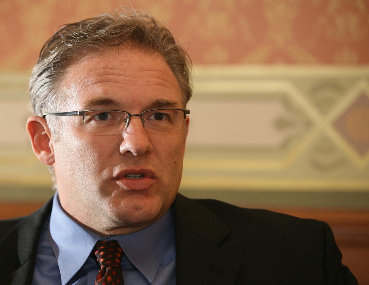 Wisconsin State Assembly Speaker-elect Mike Sheridan is shown in his Capitol office in 2008.