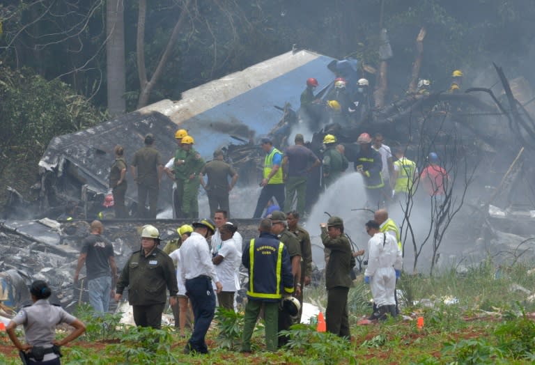 A Cubana de Aviacion aircraft crashed after taking off from Havana's Jose Marti airport o