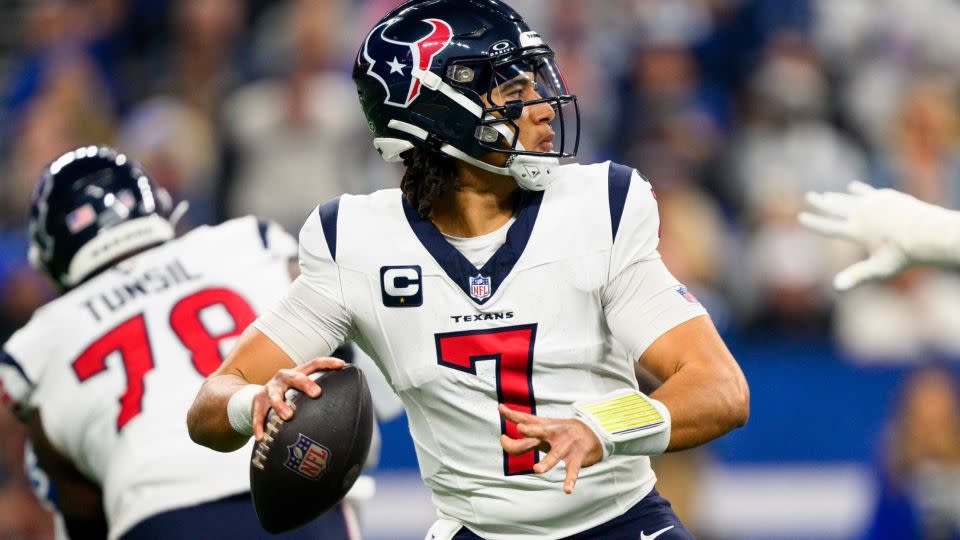 Houston Texans quarterback CJ Stroud has had an impressive rookie season. - Zach Bolinger/AP