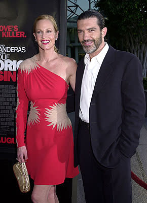 Melanie Griffith and Antonio Banderas at the L.A. premiere of MGM's Original Sin