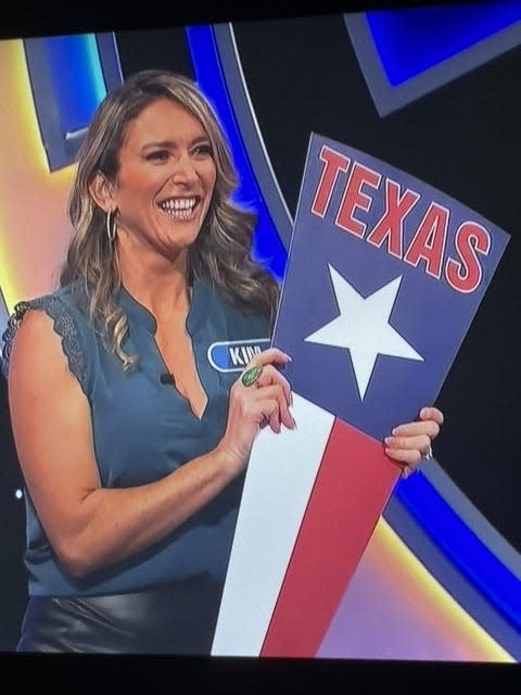 Boynton Beach's Kim Weisenberg won a trip to San Antonio on the game show Wheel of Fortune.