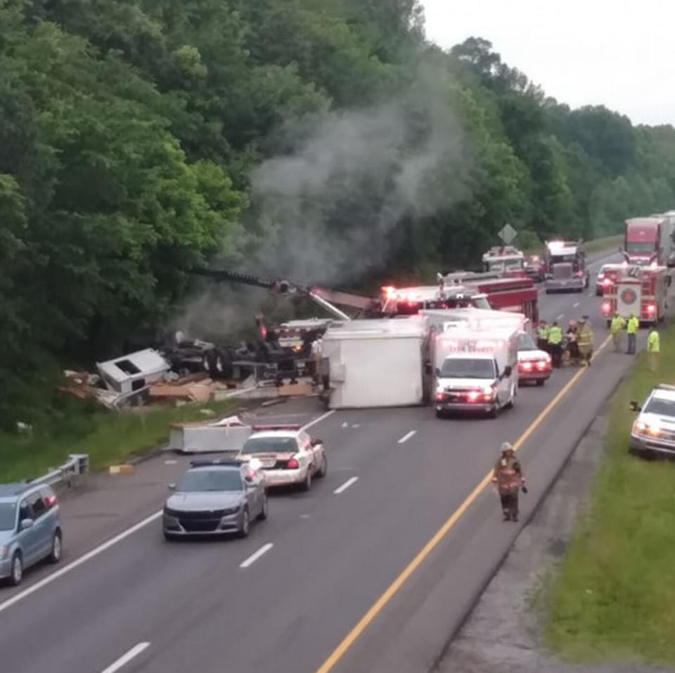 One person was killed and three others injured when a driver overturned on a Kentucky highway. Source: WPSD