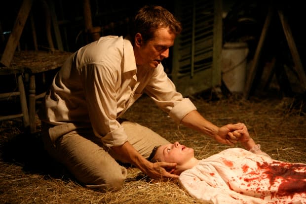 Patrick Fabian as Cotton Marcus and Ashley Bell as Nell Sweetzer in "The Last Exorcism" (2010)<p>Strike Entertainment</p>