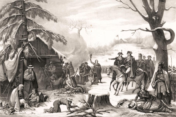 George Washington and Lafayette at Valley Forge, 1777