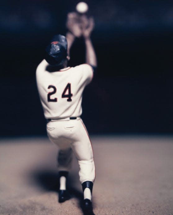 Important moments in baseball recreated in toy figurines and captured by large-format Polaroid photographs by artist/photographer David Levinthal.