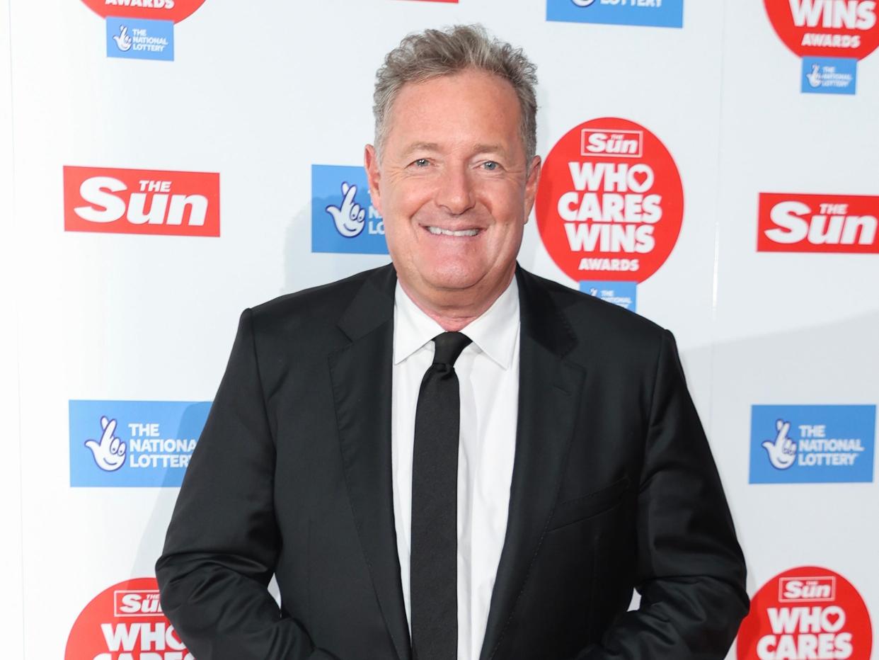 Piers Morgan at The Sun's "Who Cares Wins" Awards in London.