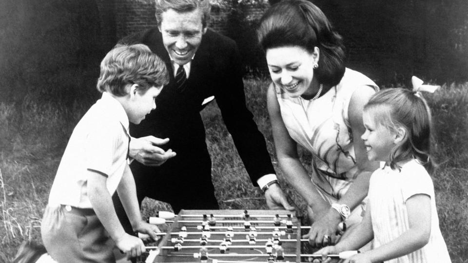 Princess Margaret with her first husband and their two children