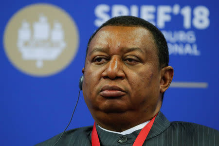 FILE PHOTO: OPEC Secretary-General Mohammad Barkindo attends a session of the St. Petersburg International Economic Forum (SPIEF), Russia May 25, 2018. REUTERS/Sergei Karpukhin