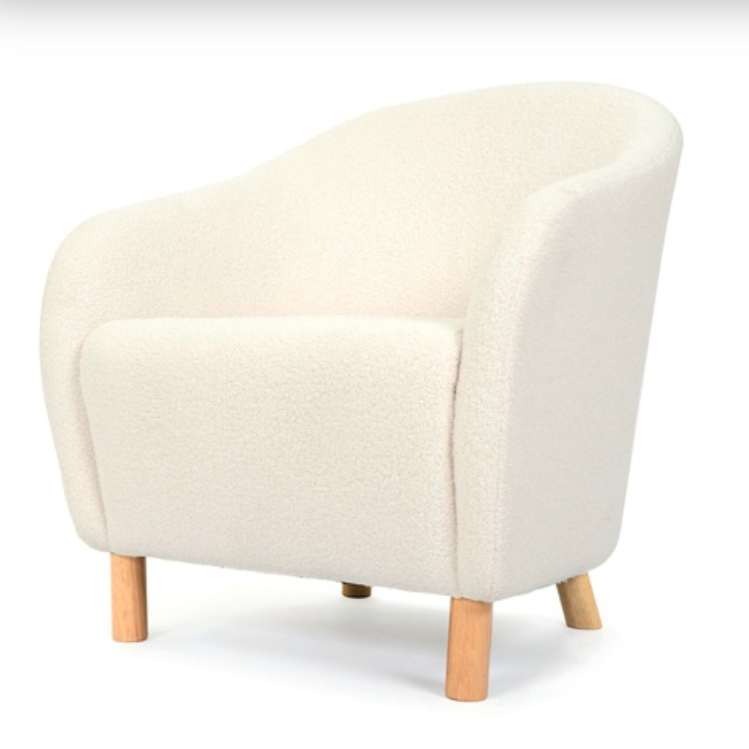 Kmart boucle chair in white