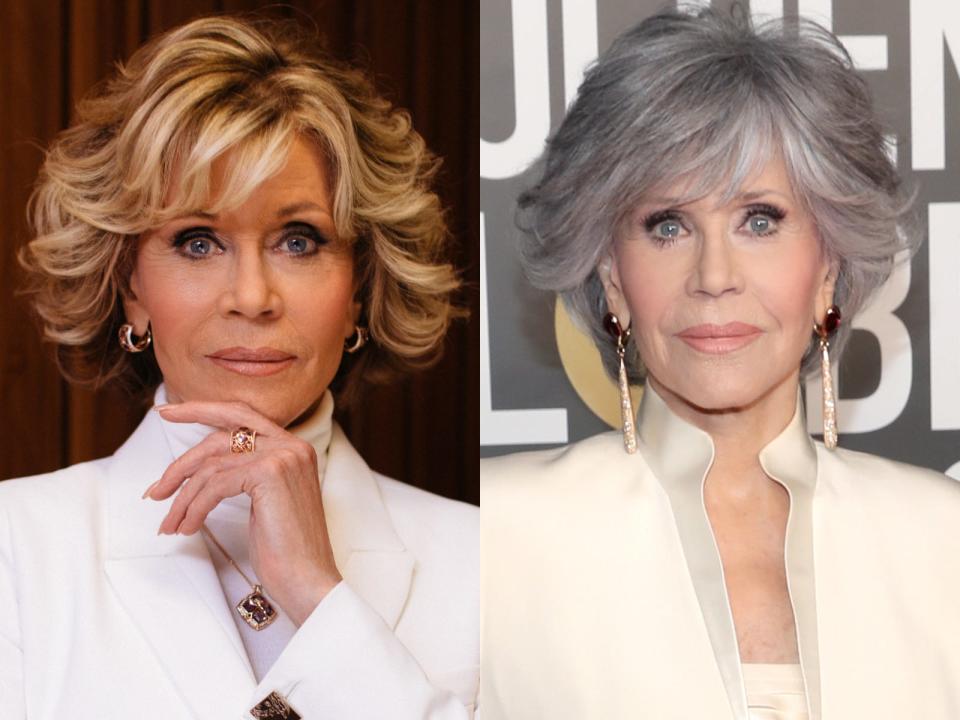 jane fonda gray hair