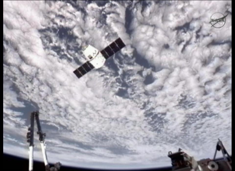 Early on May 25, the Dragon capsule made its slow approach to the International Space Station.