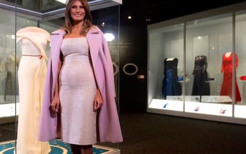First Lady Melania Trump at the Smithsonian National Museum of American History  - Credit: AFP