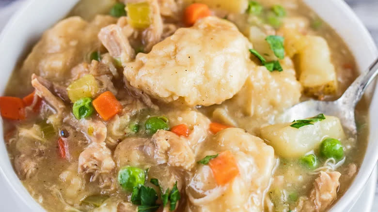 Quick Instant Pot chicken and dumplings