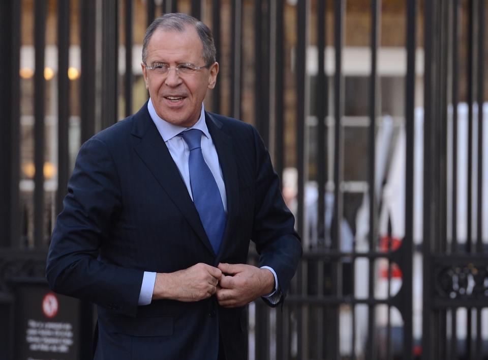 The Foreign Minister of Russia Mr Sergei Lavrov, arrives for a joint UK- Russia foreign and defence ministerial conference, at Lancaster House in London. (PA Archive)