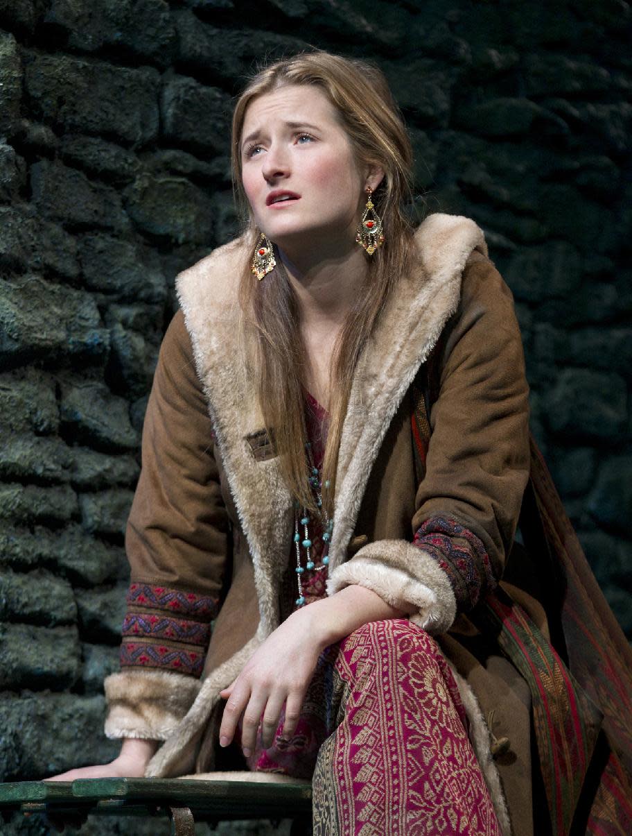 In this theater image released by Boneau/Bryan-Brown, Grace Gummer is shown in a scene from the play "The Columnist," playing at the Samuel J. Friedman Theatre in New York. (AP Photo/Boneau/Bryan-Brown, Joan Marcus)
