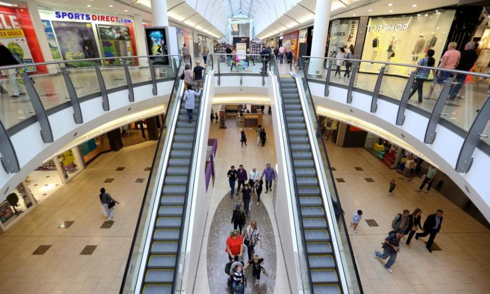 Lakeside shopping centre, interior view