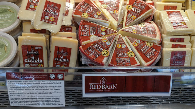 Red Barn cheeses in store