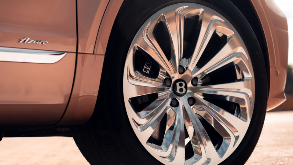 New and exclusive 22-inch wheels come standard on the Bentayga EWB. - Credit: Bentley Motors Limited