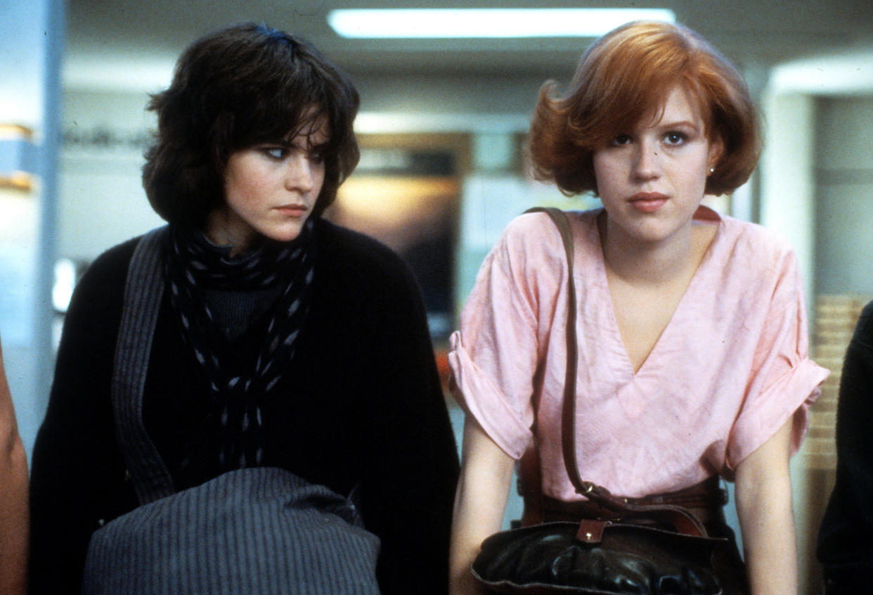 Ally Sheedy and Molly Ringwald (in a scene from The Breakfast Club) reunited 37 years after the 1985's film release. (Photo: Universal Pictures/Getty Images)