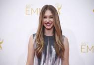 Actress Taissa Farmiga, from the FX drama series "American Horror Story: Coven," arrives at the 66th Primetime Emmy Awards in Los Angeles, California August 25, 2014. REUTERS/Lucy Nicholson