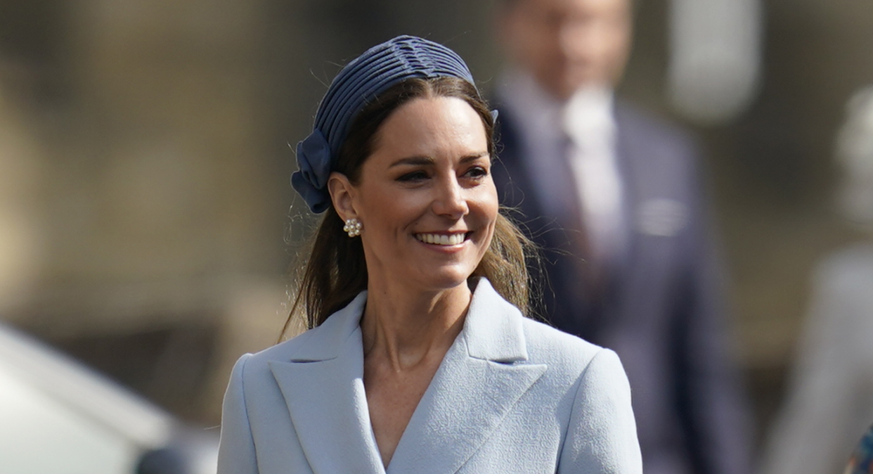 Kate Middleton attended the Easter Sunday church service at Windsor Castle with the rest of the royal family. (PA Media)