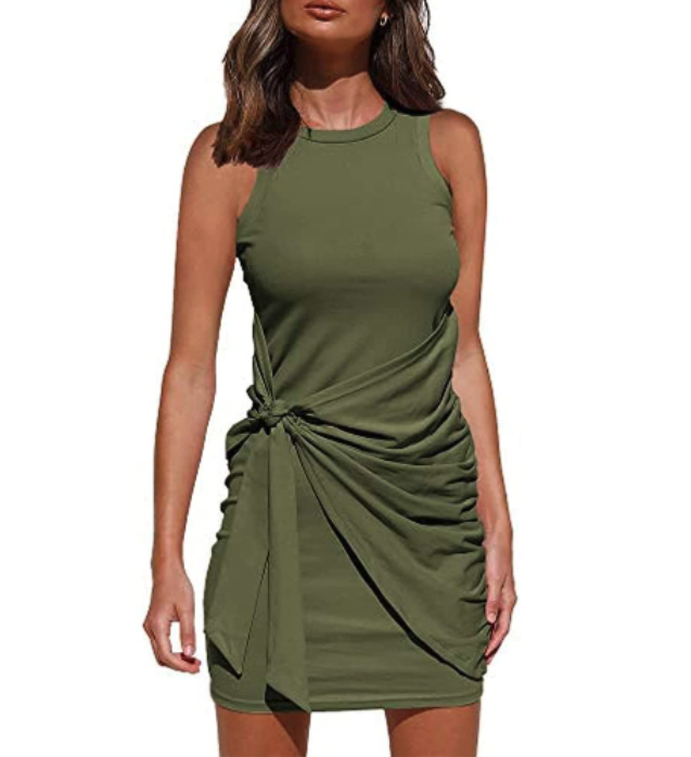 isermeo Women's Sleeveless Crew Neck Tank Dress. Image via Amazon.