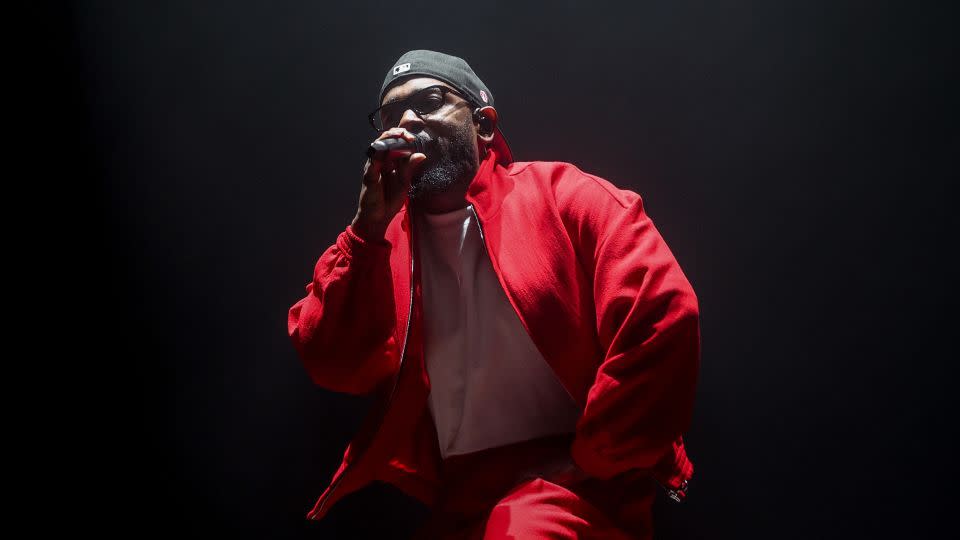 Kendrick Lamar on stage in Spain in 2023. - Ricardo Rubio/Europa Press/Getty Images