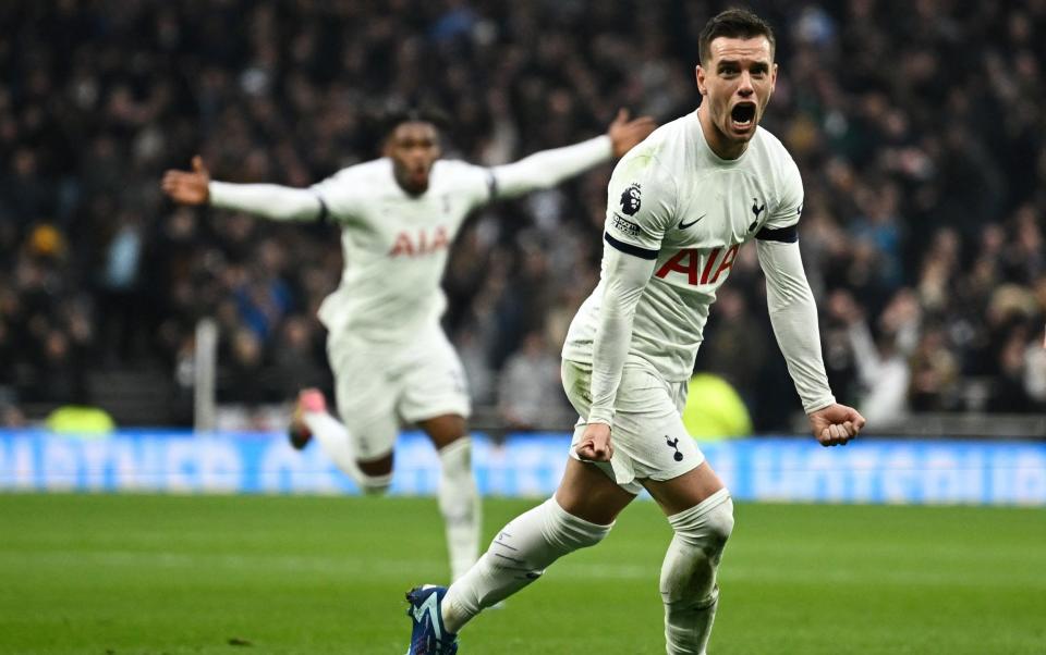 Tottenham Hotspur's Giovani Lo Celso celebrates scoring their first goal