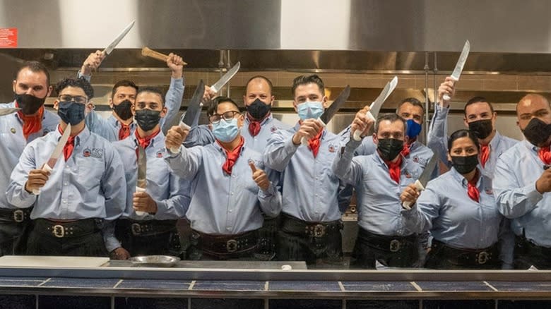 Employees in kitchen at Fogo 