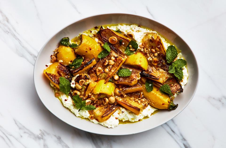 Marinated Zucchini with Hazelnuts and Ricotta