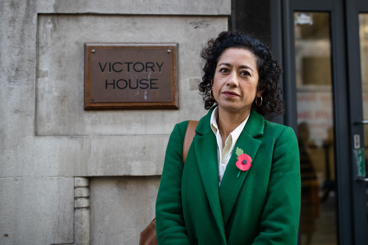 Journalist, writer and broadcaster Samira Ahmed arrives at the Central London Employment Tribunal, Victory House, London, where she taking the BBC to an employment tribunal over an unequal pay claim.