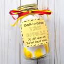 <p>All you need is a mason jar, ribbon, and a small piece of paper to make this capsule. Then, have your students write a note to themselves and put it in the jar to open up on the last day of school.</p><p>Get the <strong><a href="https://iheartcraftythings.com/diy-back-to-school-time-capsule.html" rel="nofollow noopener" target="_blank" data-ylk="slk:Back-to-School Time Capsule tutorial;elm:context_link;itc:0;sec:content-canvas" class="link ">Back-to-School Time Capsule tutorial</a> </strong>at I Heart Crafty Things.</p><p><a class="link " href="https://www.amazon.com/Ball-Jar-Pint-Regular-Mouth/dp/B01NBMPHYV/?tag=syn-yahoo-20&ascsubtag=%5Bartid%7C10070.g.3123%5Bsrc%7Cyahoo-us" rel="nofollow noopener" target="_blank" data-ylk="slk:SHOP MASON JARS;elm:context_link;itc:0;sec:content-canvas">SHOP MASON JARS</a> </p>