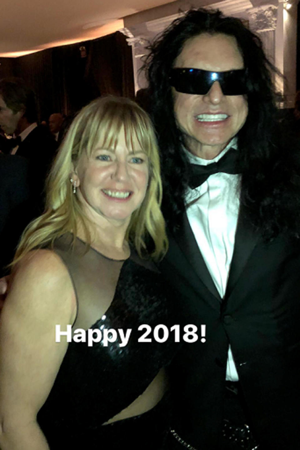 Tonya Harding and Tommy Wiseau together at the Golden Globes.