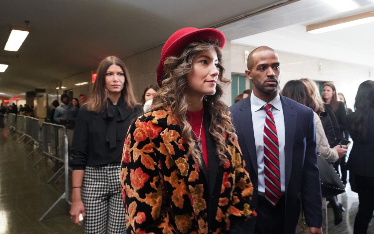 Lauren Young arrives at Manhattan Criminal Court in 2020