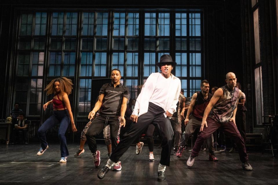 The Broadway company of MJ (Handout / MJ: The musical (Lewis Jenkins from Story House)  Photo by Matthew Murphy)