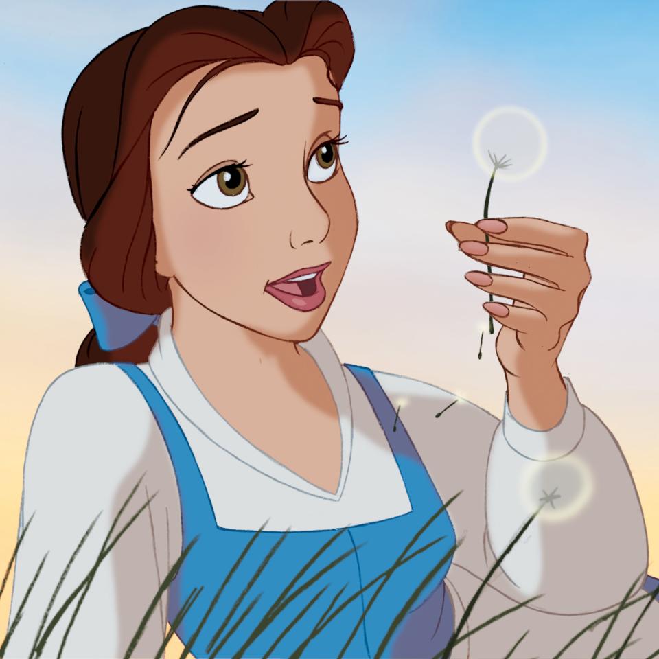 Animated character Belle from 