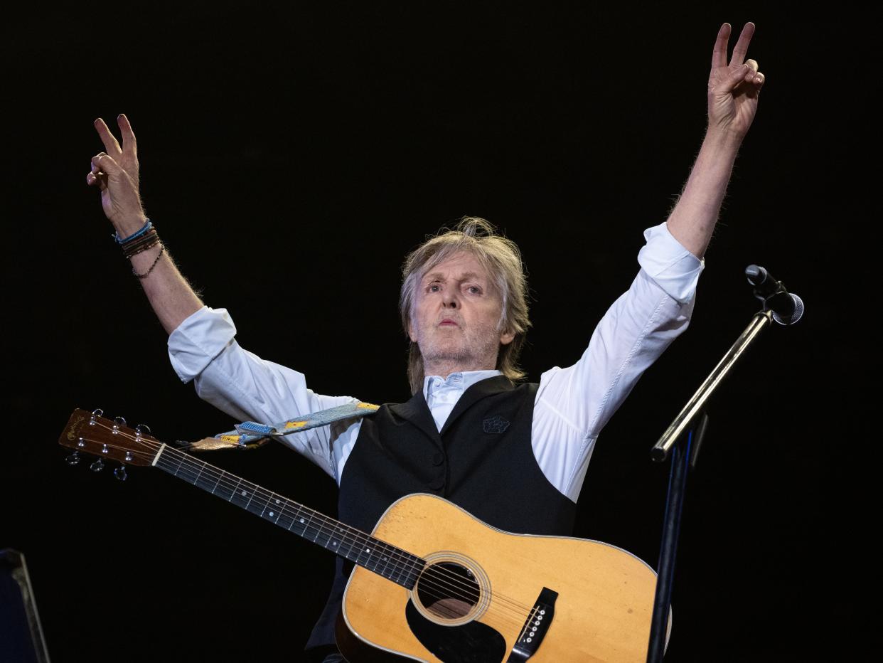 Paul McCartney at Glastonbury Festival on June 25