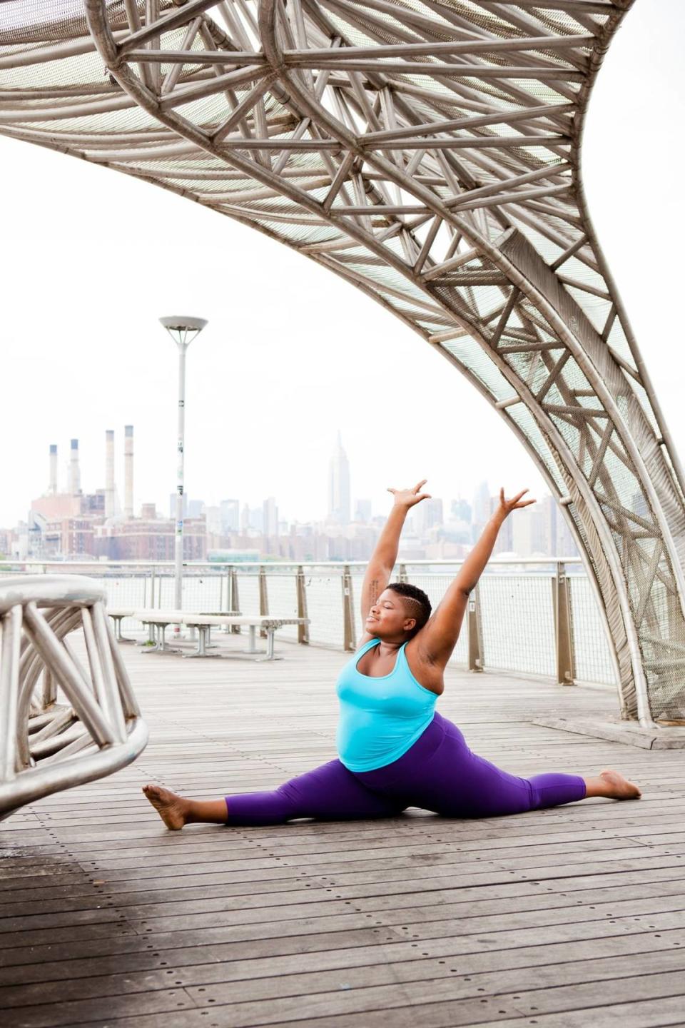 Jessamyn Stanley, photographed in 2017, has an approach to yoga that’s rooted in the body-positive movement – an alternative fitness philosophy that encourages people of all shapes and sizes to feel confident in their bodies.