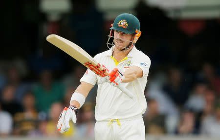 Cricket - England v Australia - Investec Ashes Test Series Second Test - Lord’s - 18/7/15 Australia's David Warner celebrates after reaching his half century Action Images via Reuters / Andrew Couldridge Livepic